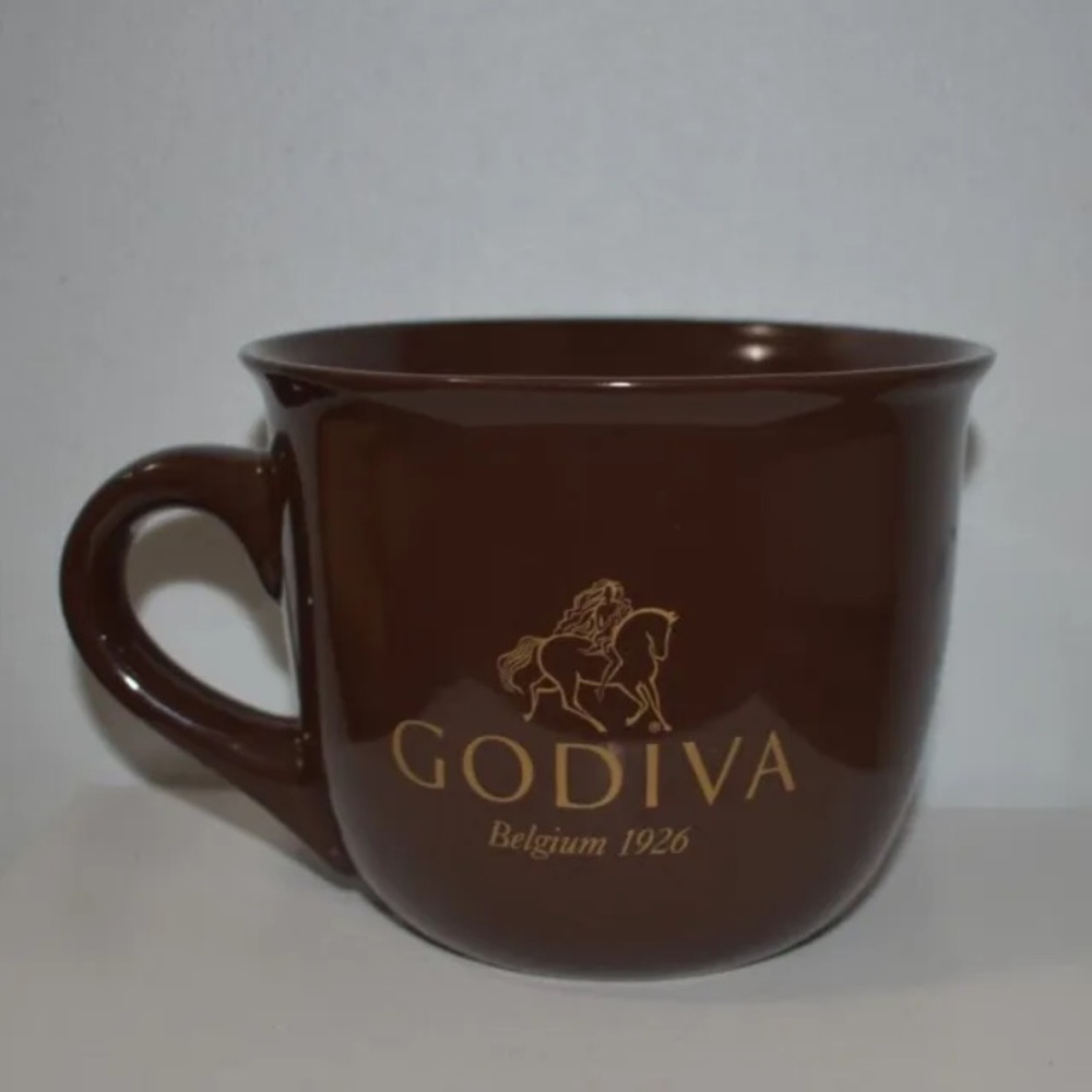 GODIVA Belgium Brown Large 1926 Coffee Soup Hot Chocolate Mug 16oz